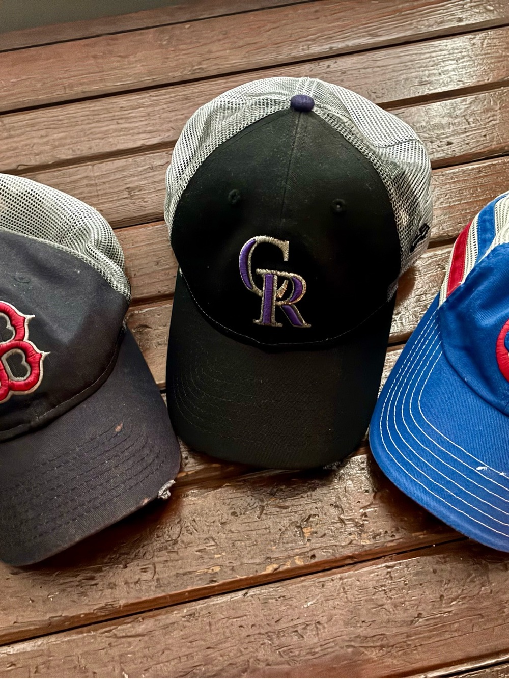 Lot of 4 MLB hats (4th hat pictured separately)